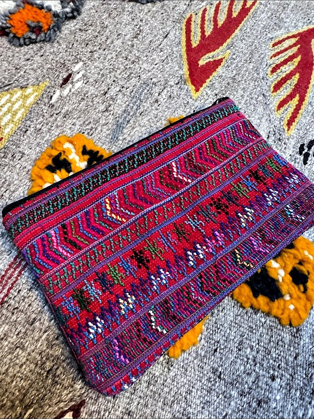 Colorful Woven Guatemalan Artisanal Textile Pouch